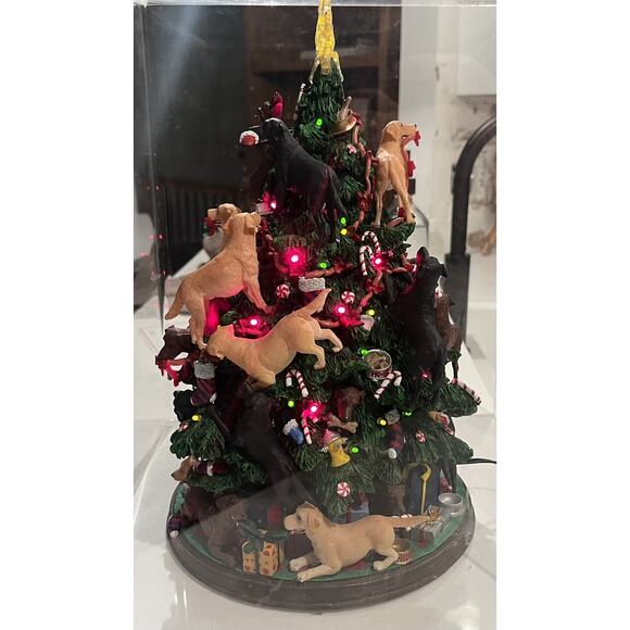 Danbury Mint RARE Labrador Retriever Christmas Tree Dogs Puppies W/Case & Cert. - Picture 9 of 12